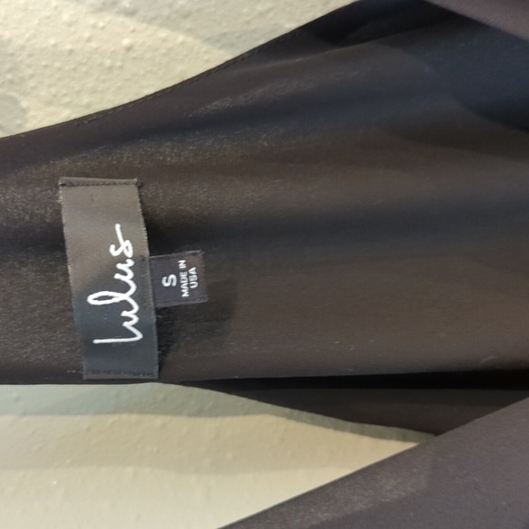 Lulu's black bodysuit thong top strappy size small - Picture 3 of 10